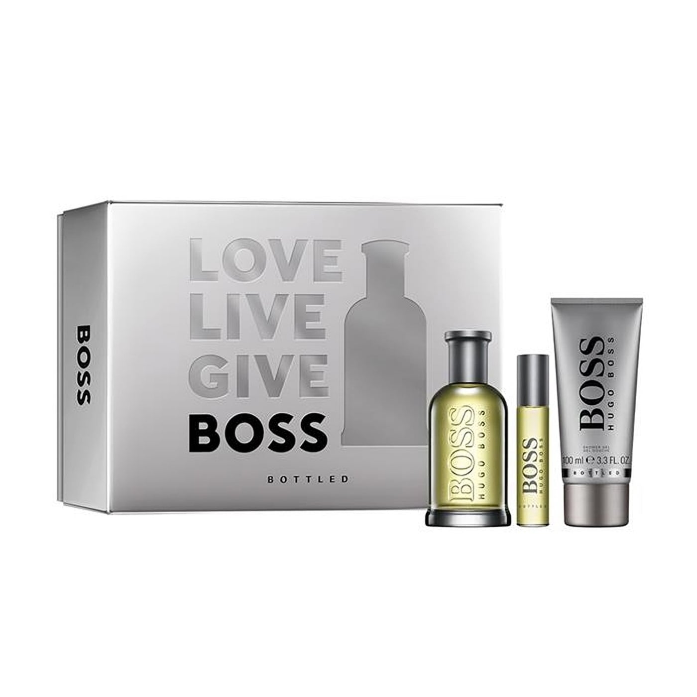 Парфумований набір чоловічий Hugo Boss Boss Bottled (туалетна вода, 100 мл + гель для душу, 100 мл + туалетна вода, 10 мл)